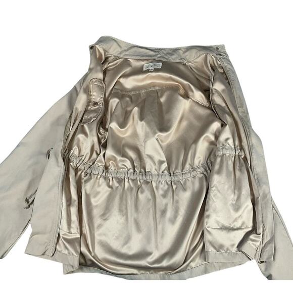 Sweet Wanderer Hooded Full Zip Jacket Roll Tab Sleeves Women Size XL Tan/Gold - Picture 11 of 11